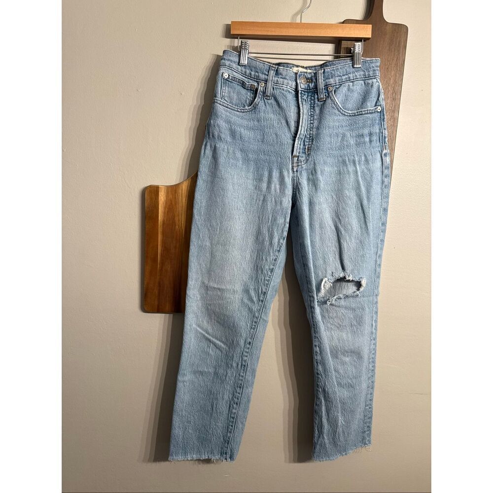 Madewell Blue High-Rise The Perfect Vintage Straight Jeans Size 27